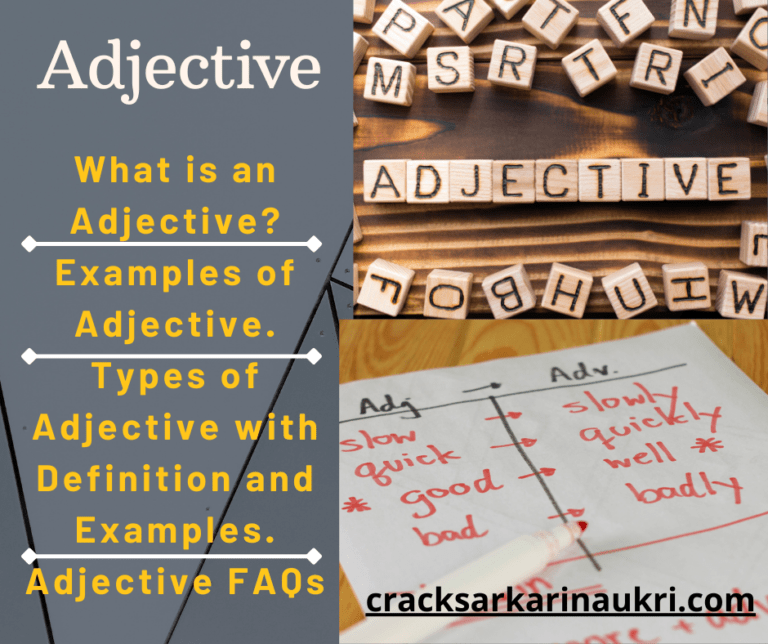 Adjective and types of Adjectives