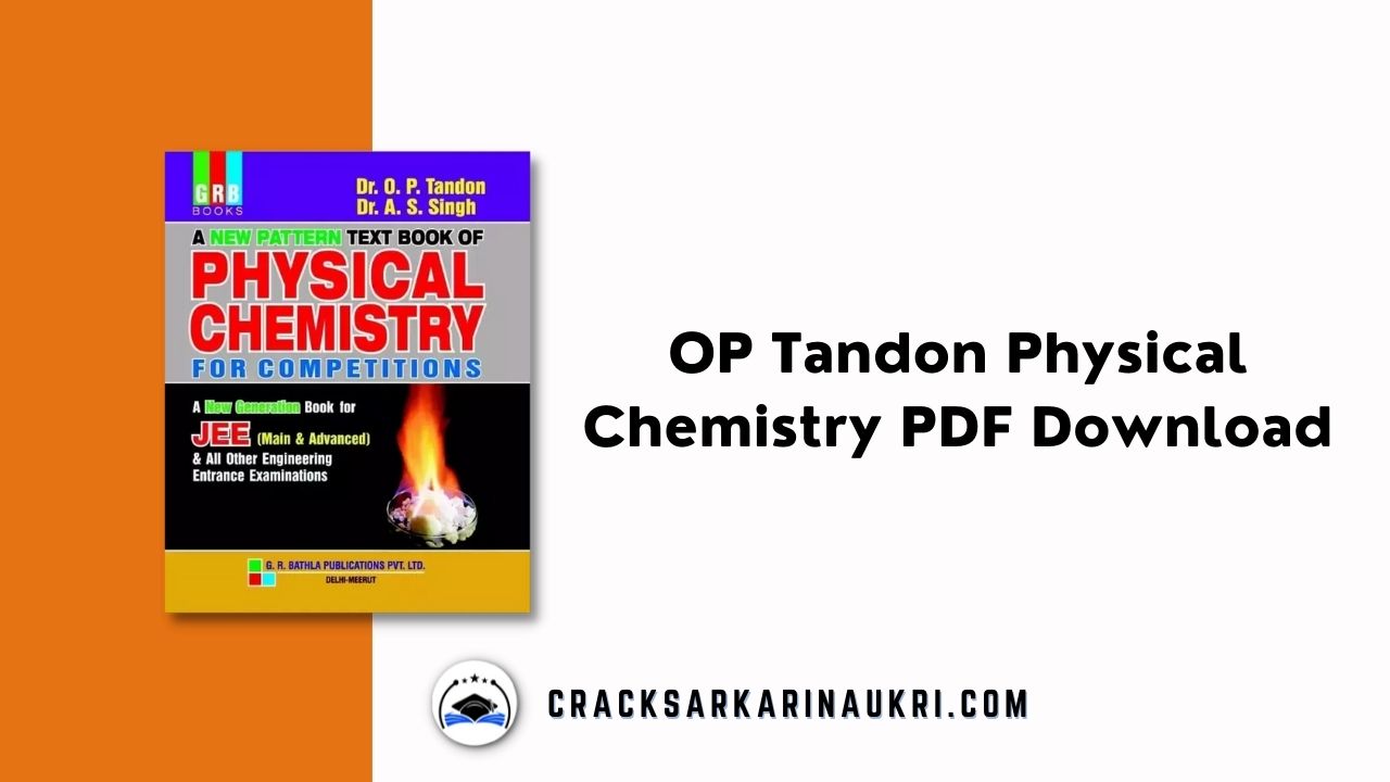 OP Tandon Physical Chemistry PDF Download