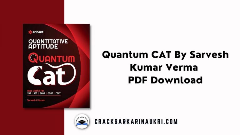 Quantum CAT By Sarvesh Kumar Verma PDF Download
