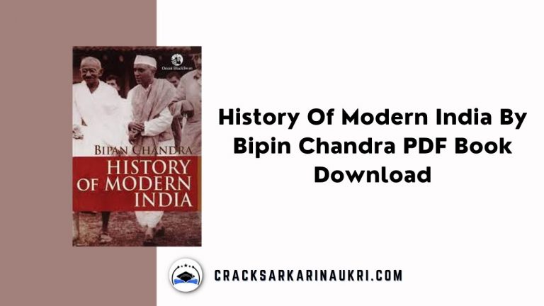 History Of Modern India By Bipin Chandra PDF Book Download