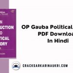 OP Gauba Political Theory PDF Download In Hindi