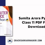 Sumita Arora Python Class 11 PDF Free Download