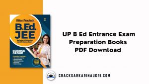 UP B Ed Entrance Exam Preparation Books PDF Download