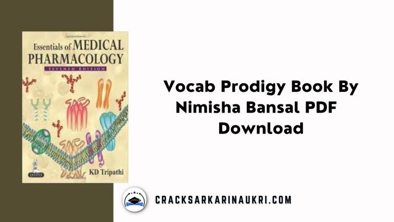 Vocab Prodigy Book By Nimisha Bansal PDF Free Download