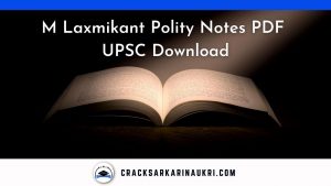 M Laxmikant Polity Notes PDF UPSC