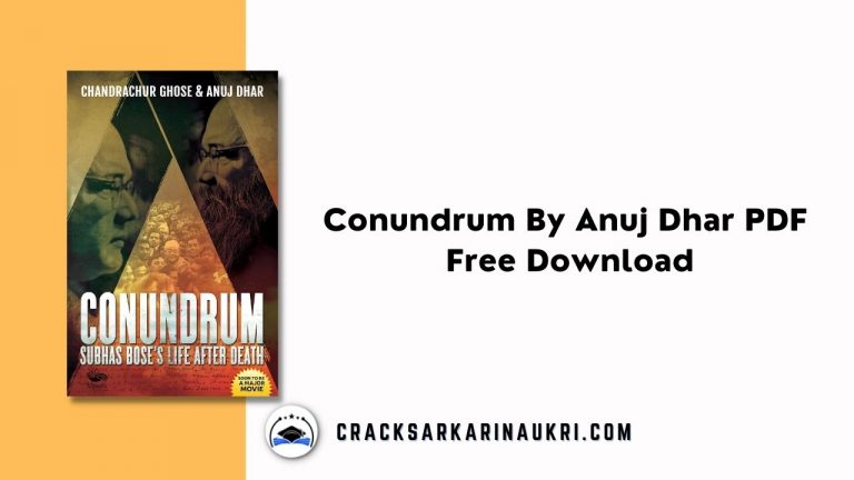 Conundrum By Anuj Dhar PDF Free Download