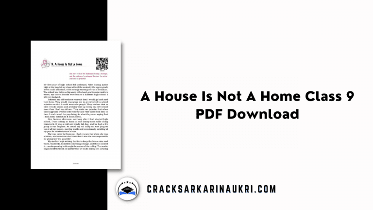 A House Is Not A Home Class 9 PDF Download