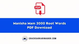 Manisha Mam 3000 Root Words PDF Download