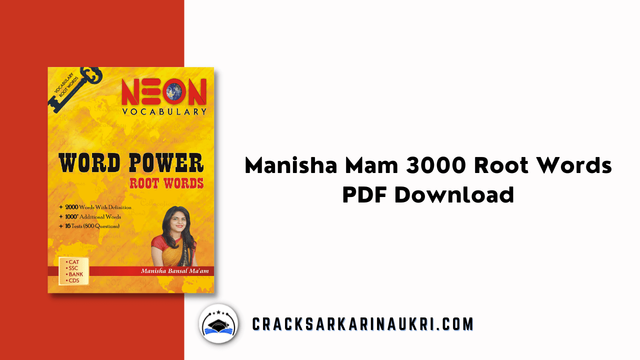 Manisha Mam 3000 Root Words PDF Download Free