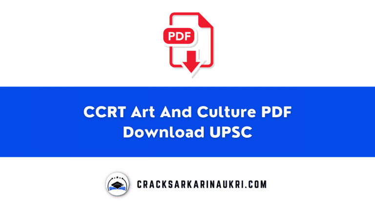 CCRT Art And Culture PDF Download UPSC