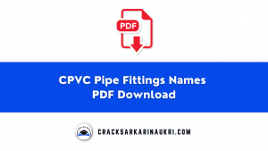 CPVC Pipe Fittings Names PDF Download
