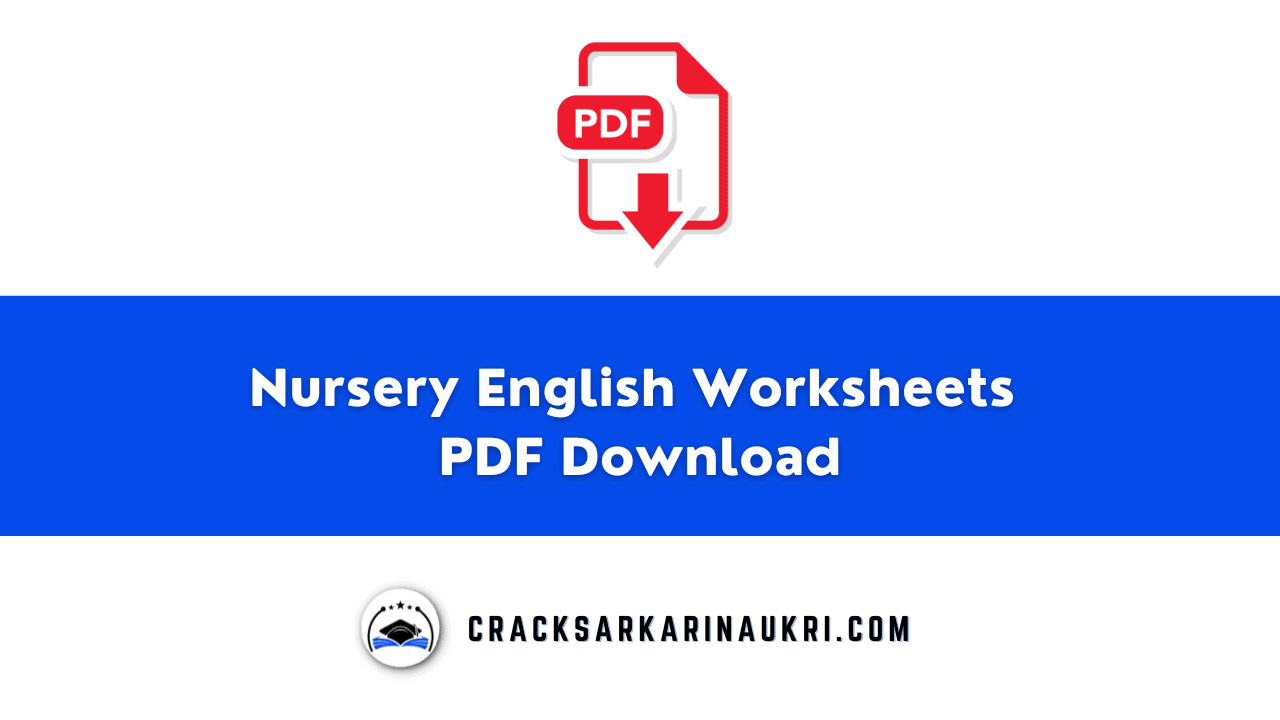 Nursery English Worksheets PDF Download