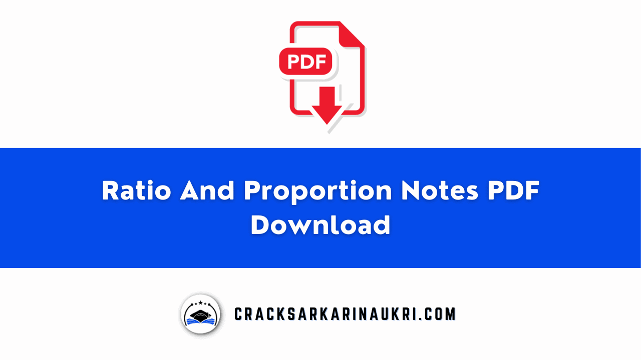 Ratio And Proportion Notes PDF Download