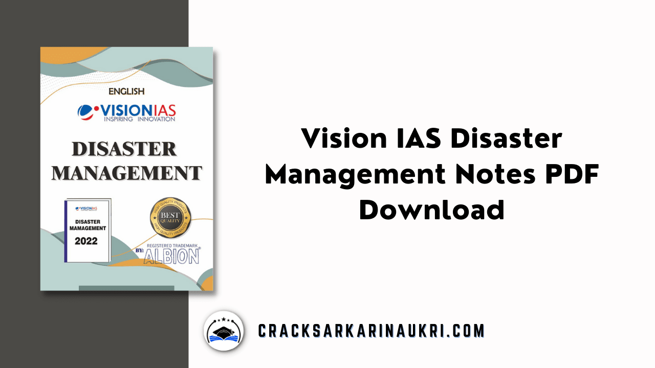 Vision IAS Disaster Management Notes PDF Download